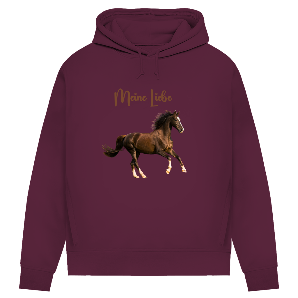 Personalisierter Pferde Hoodie für Damen mit Foto – Hintergrund wird entfernt