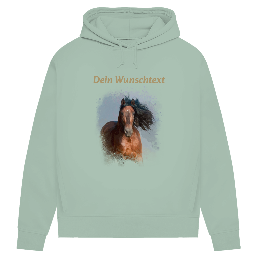 Personalisierter Hoodie für Damen mit Foto – Aquarell Motiv