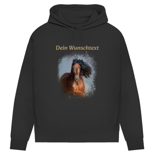 Personalisierter Hoodie für Damen mit Foto – Aquarell Motiv