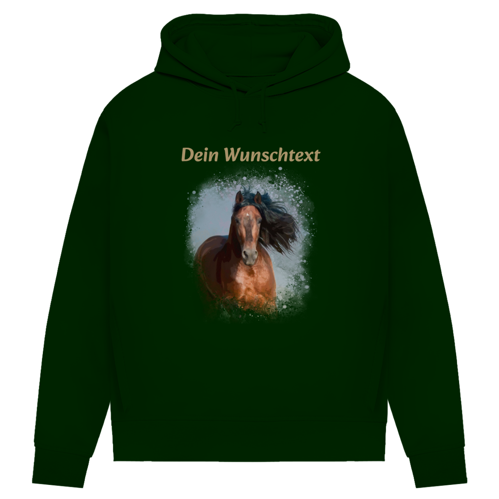 Personalisierter Hoodie für Damen mit Foto – Aquarell Motiv