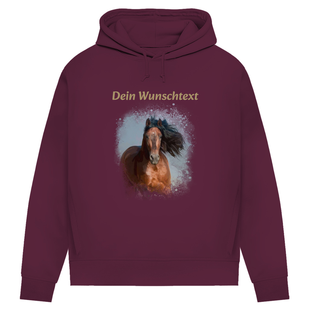 Personalisierter Hoodie für Damen mit Foto – Aquarell Motiv