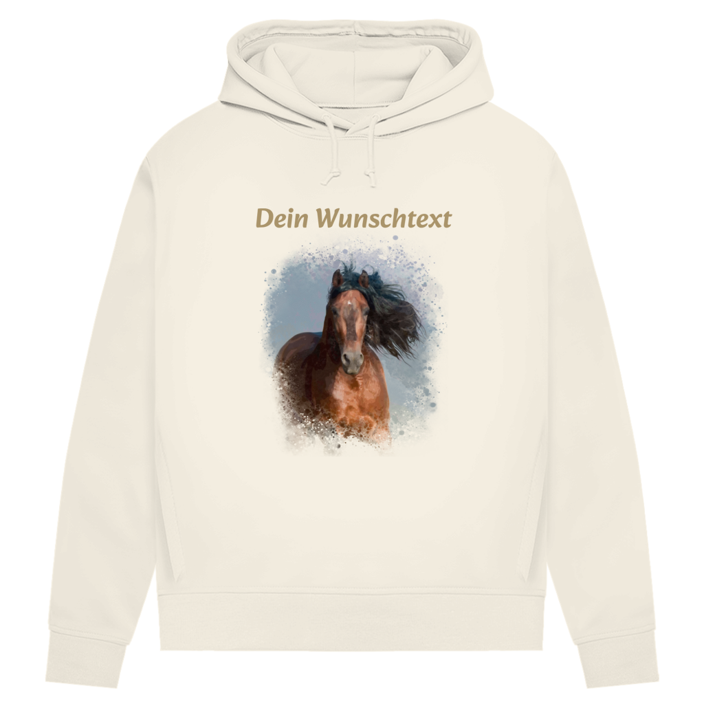 Personalisierter Hoodie für Damen mit Foto – Aquarell Motiv