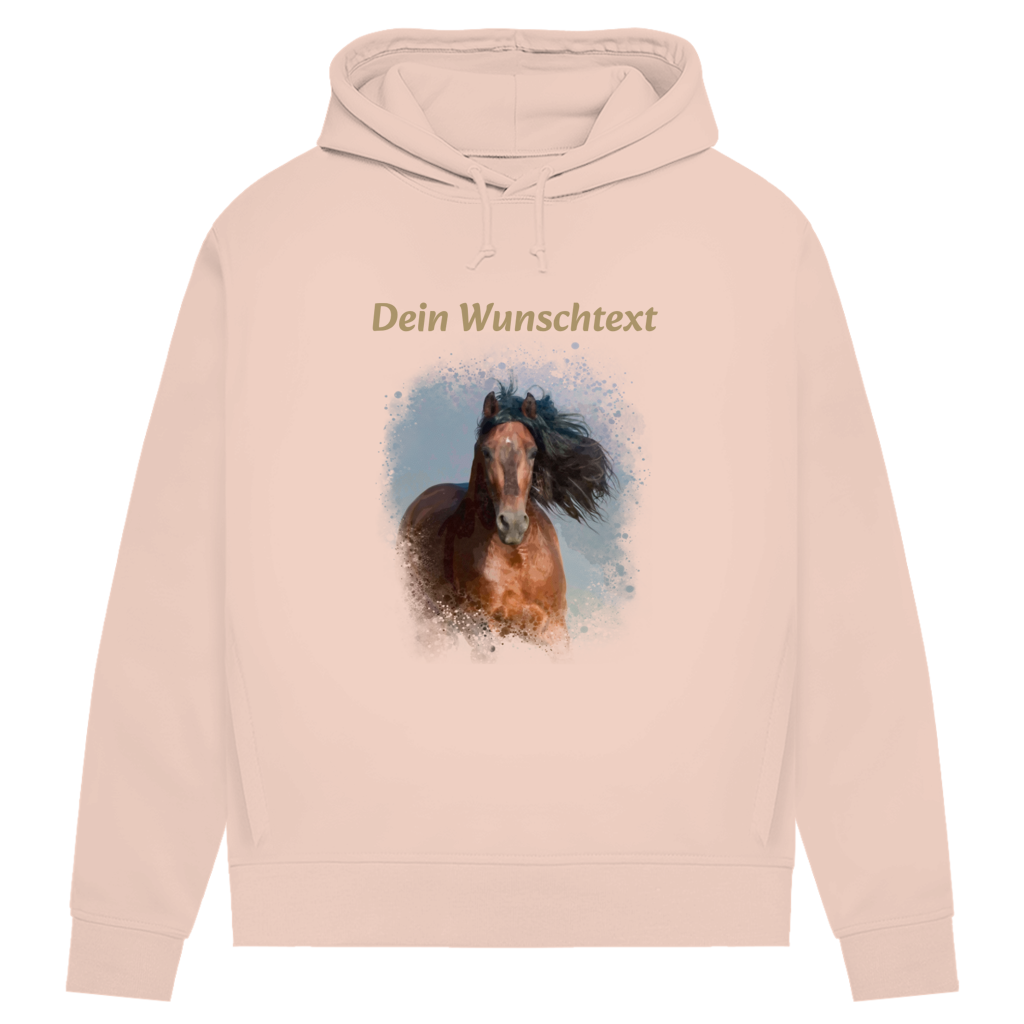 Personalisierter Hoodie für Damen mit Foto – Aquarell Motiv