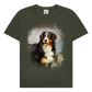 Personalisiertes Hunde T-Shirt für Herren mit Foto – Aquarell Motiv