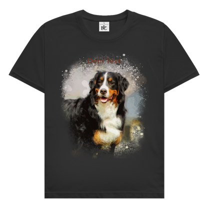 Personalisiertes Hunde T-Shirt für Herren mit Foto – Aquarell Motiv