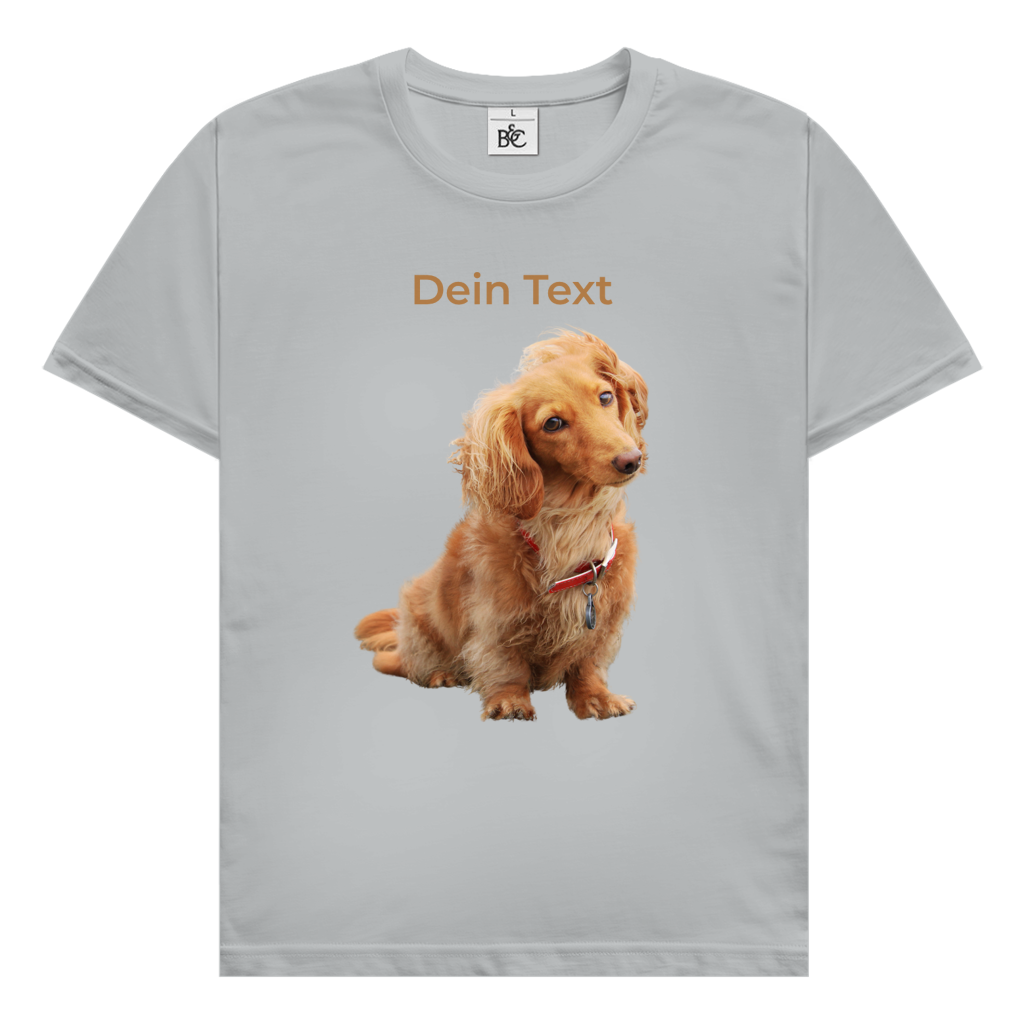 Hunde T-Shirt für Herren mit Foto – Hintergrund wird entfernt