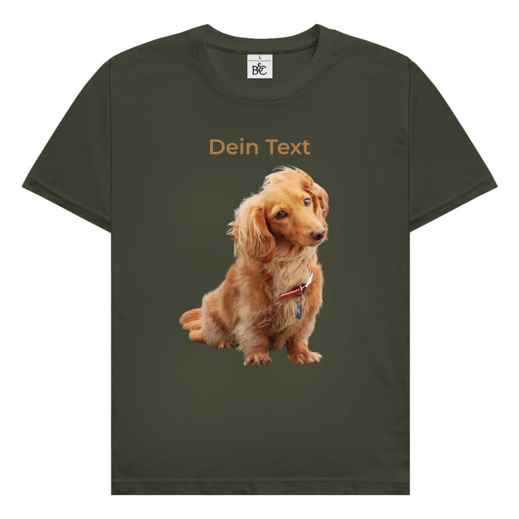 Hunde T-Shirt für Herren mit Foto – Hintergrund wird entfernt