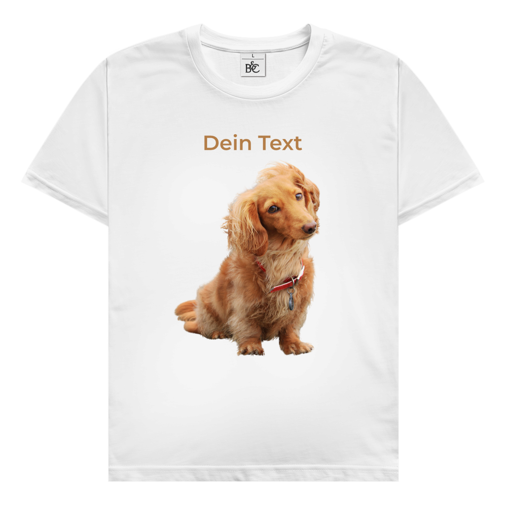 Hunde T-Shirt für Herren mit Foto – Hintergrund wird entfernt