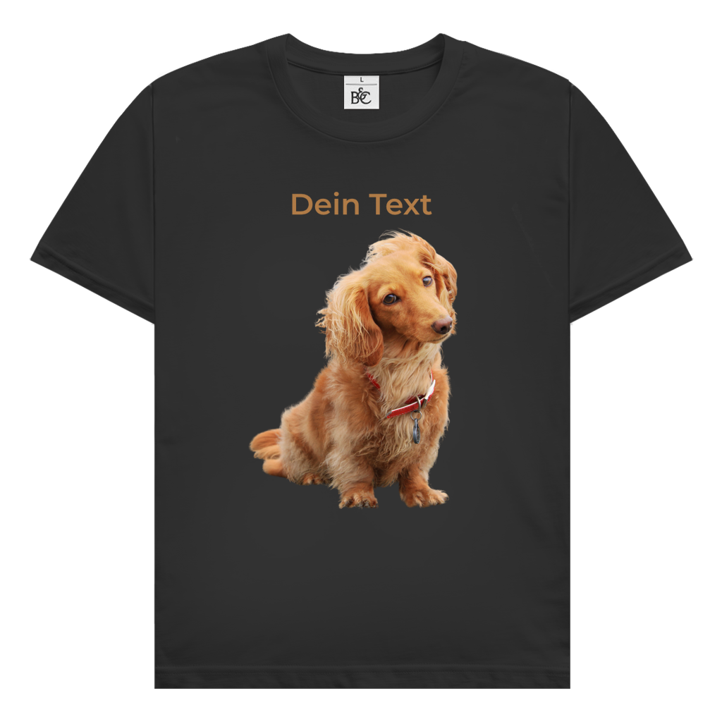 Hunde T-Shirt für Herren mit Foto – Hintergrund wird entfernt