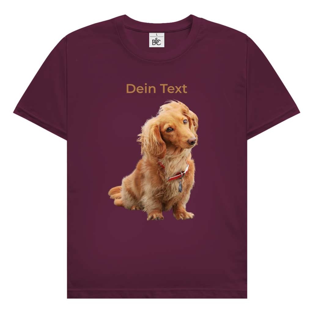 Hunde T-Shirt für Herren mit Foto – Hintergrund wird entfernt