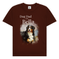 Personalisiertes Dog Dad T-Shirt mit deinem Hund | Foto Aquarell Shirt für Herren