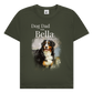 Personalisiertes Dog Dad T-Shirt mit deinem Hund | Foto Aquarell Shirt für Herren