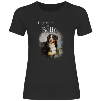 Personalisiertes Dog Mom T-Shirt mit deinem Hund  | Foto Aquarell Shirt für Damen