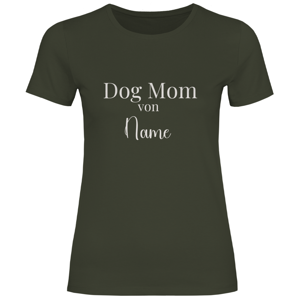 Personalisiertes Dog Mom T-Shirt für Damen