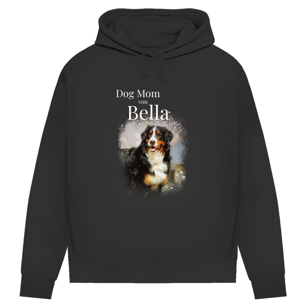 Personalisiertes Dog Mom Hoodie mit deinem Hund | Foto Aquarell Hoodie für Damen