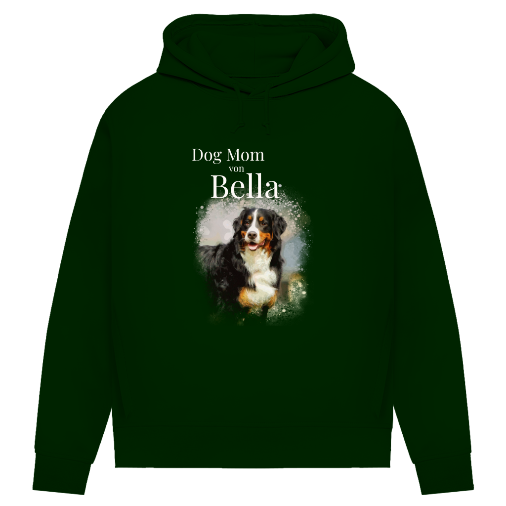 Personalisiertes Dog Mom Hoodie mit deinem Hund | Foto Aquarell Hoodie für Damen