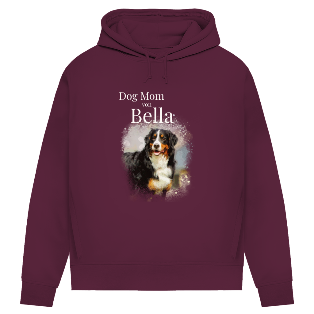 Personalisiertes Dog Mom Hoodie mit deinem Hund | Foto Aquarell Hoodie für Damen