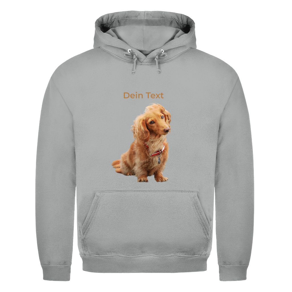 Personalisierter Hunde Hoodie für Herren mit Foto – Hintergrund wird entfernt