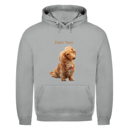 Personalisierter Hunde Hoodie für Herren mit Foto – Hintergrund wird entfernt