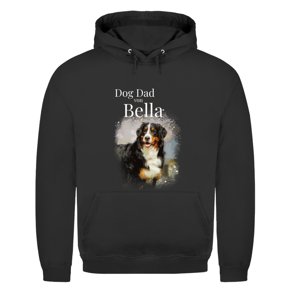 Personalisiertes Dog Dad Hoodie mit deinem Hund | Foto Aquarell Hoodie für Herren