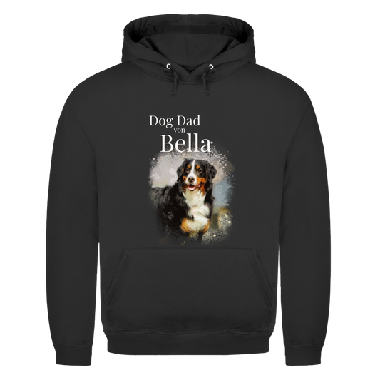 Personalisiertes Dog Dad Hoodie mit deinem Hund | Foto Aquarell Hoodie für Herren