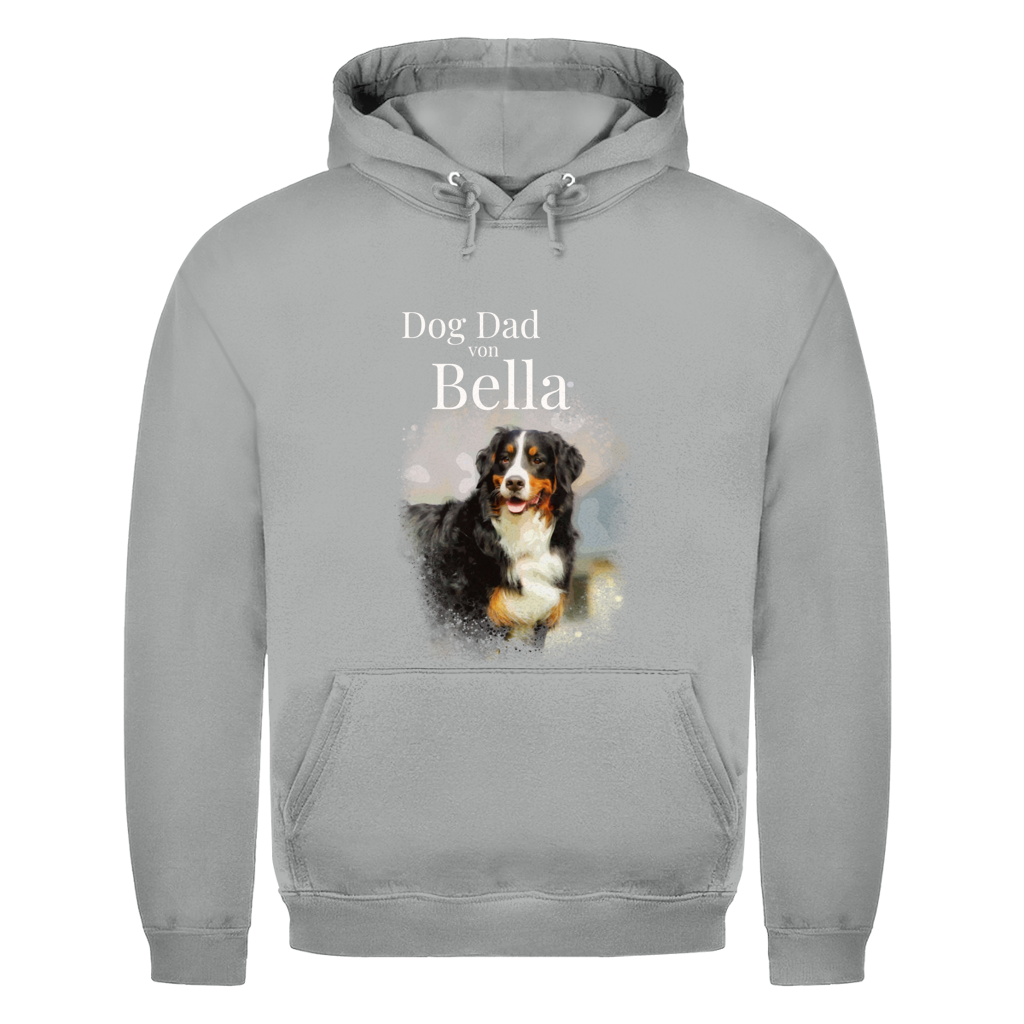 Personalisiertes Dog Dad Hoodie mit deinem Hund | Foto Aquarell Hoodie für Herren