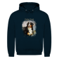 Personalisierter Hunde Hoodie für Herren mit Foto – Aquarell