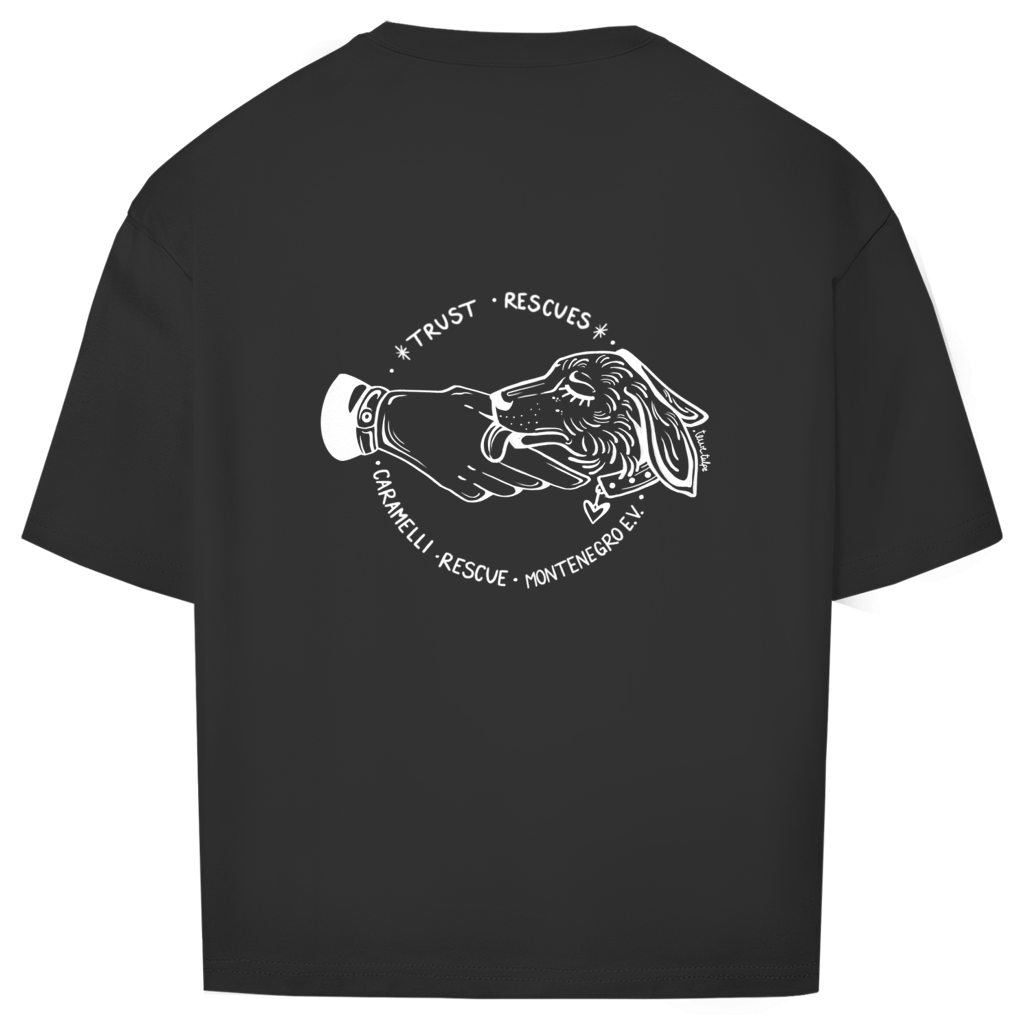Trust Rescues - Oversize T-Shirt - Unisex | Caramelli | Beidseitig