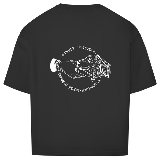Trust Rescues - Oversize T-Shirt - Unisex | Caramelli | Beidseitig