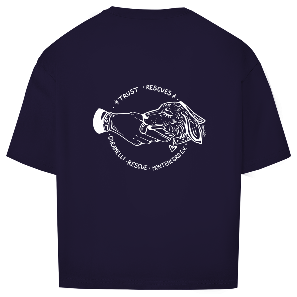 Trust Rescues - Oversize T-Shirt - Unisex | Caramelli | Beidseitig
