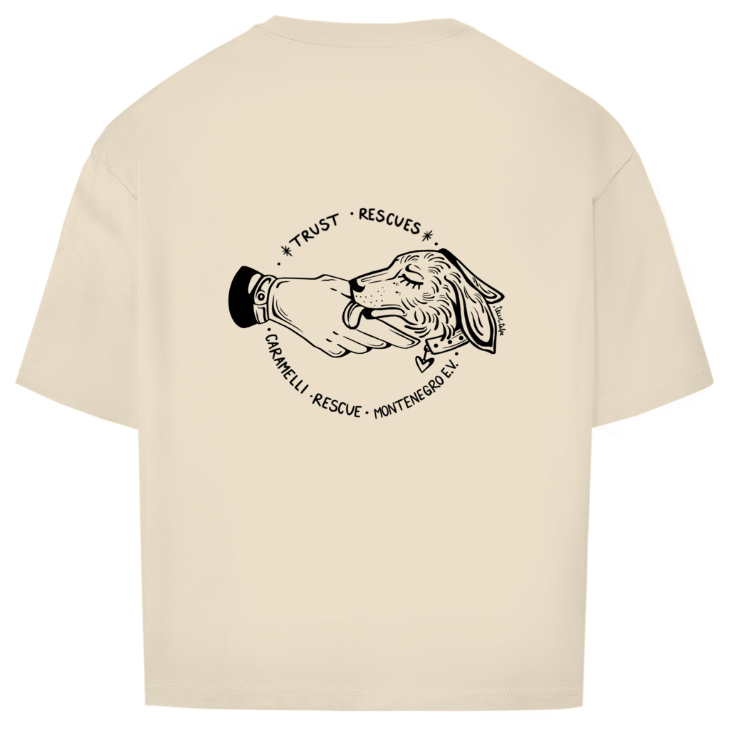Trust Rescues - Oversize T-Shirt - Unisex | Caramelli | Beidseitig