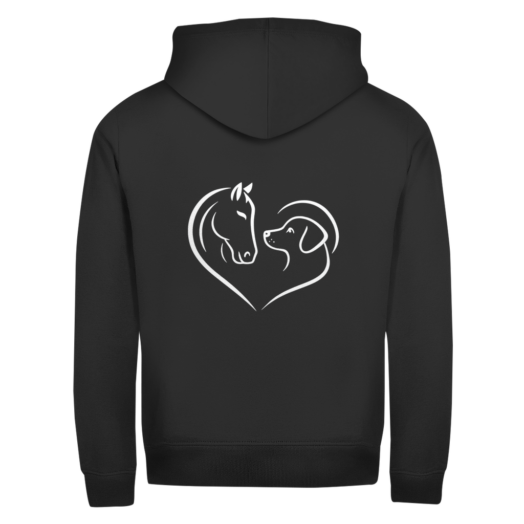 Herzensfreunde- Zipper-Hoodie Unisex | Rückendruck