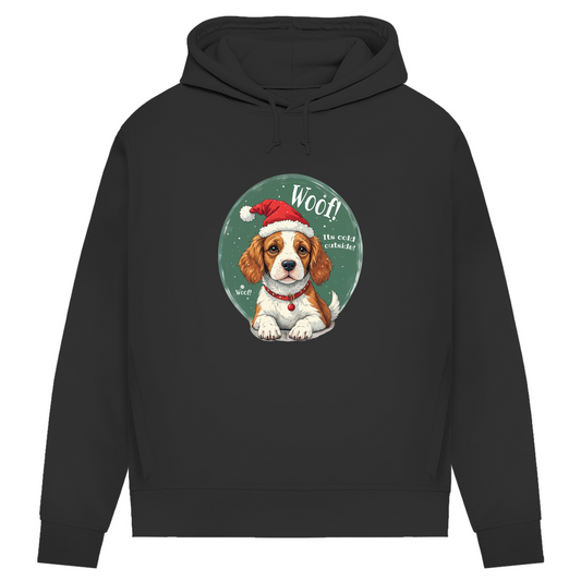 Wuff und Weihnachten - Bio-Hoodie für Damen