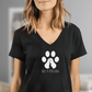 Herz Und Pfötchen - V-Shirt für Damen