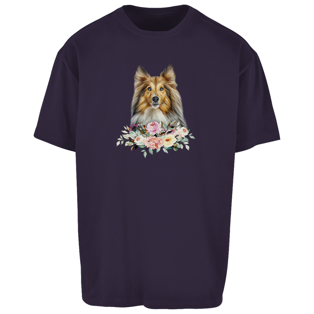 Flower Sheltie - Oversize T-Shirt - Unisex