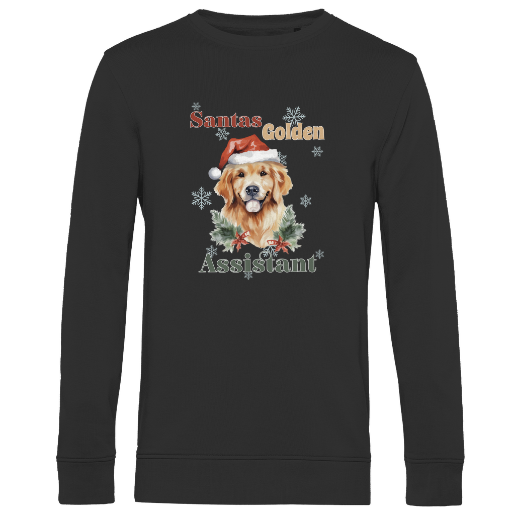 Santas Golden Assistant - Bio-Sweatshirt für Herren-Weihnachten