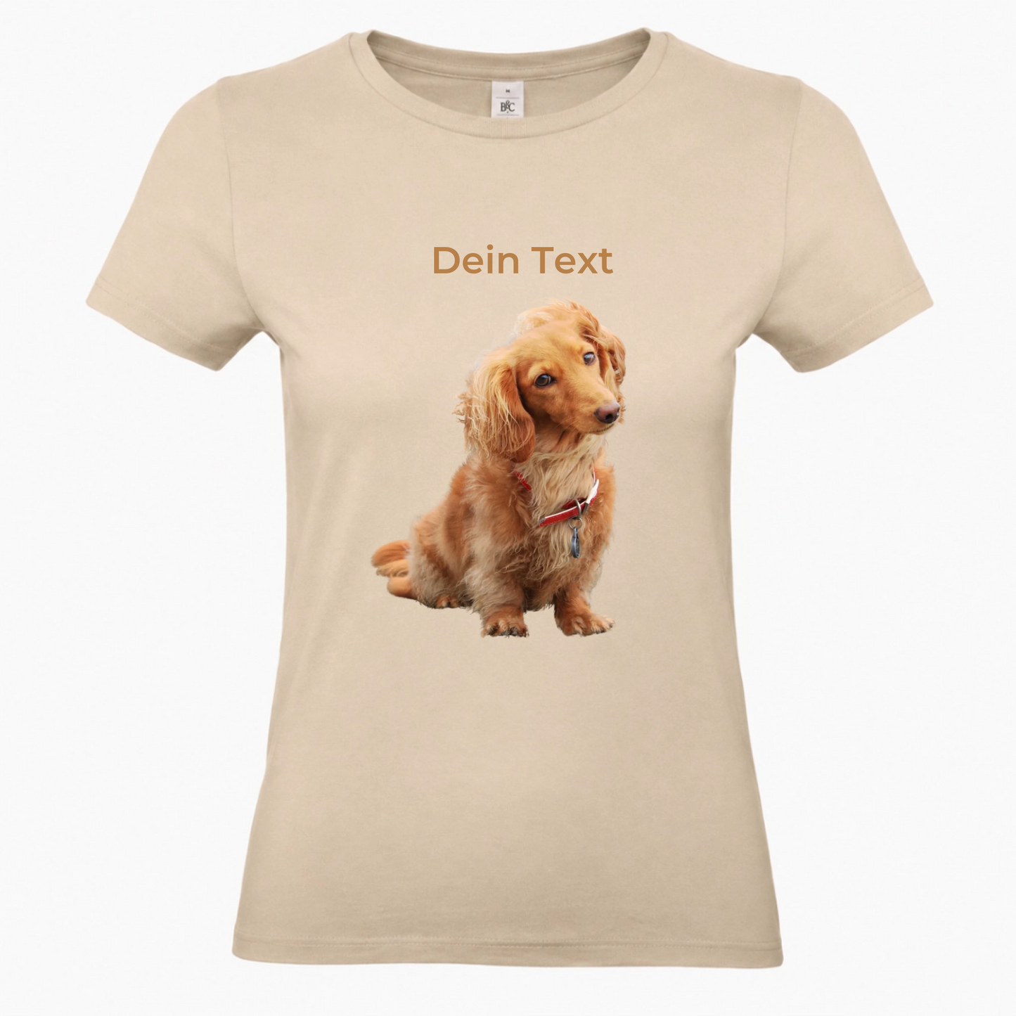 Hunde T-Shirt für Damen mit Foto – Hintergrund wird entfernt