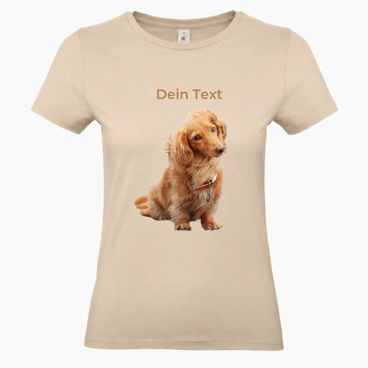 Hunde T-Shirt für Damen mit Foto – Hintergrund wird entfernt