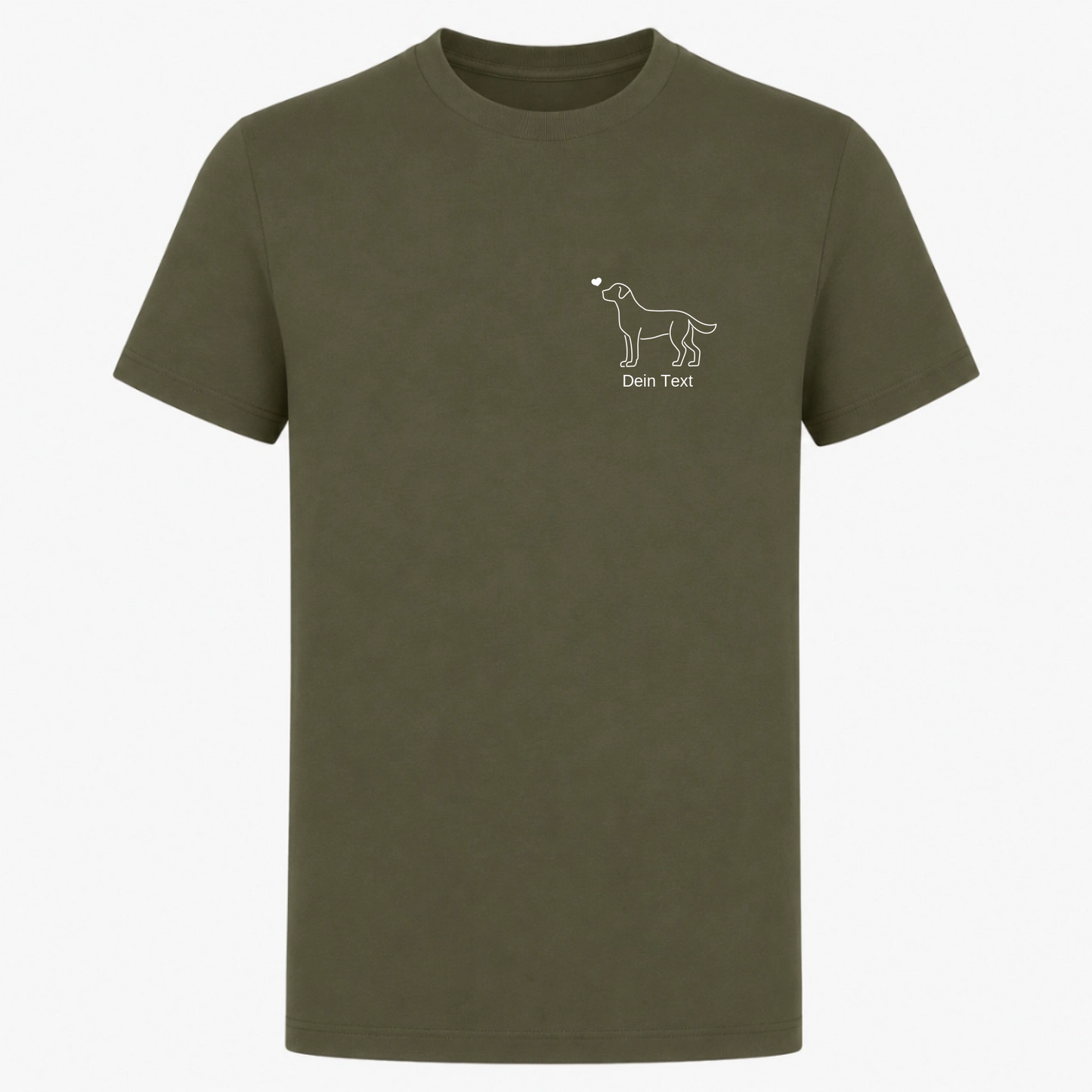 Labrador mit Herz - T-Shirt für Herren - Dein Wunschtext