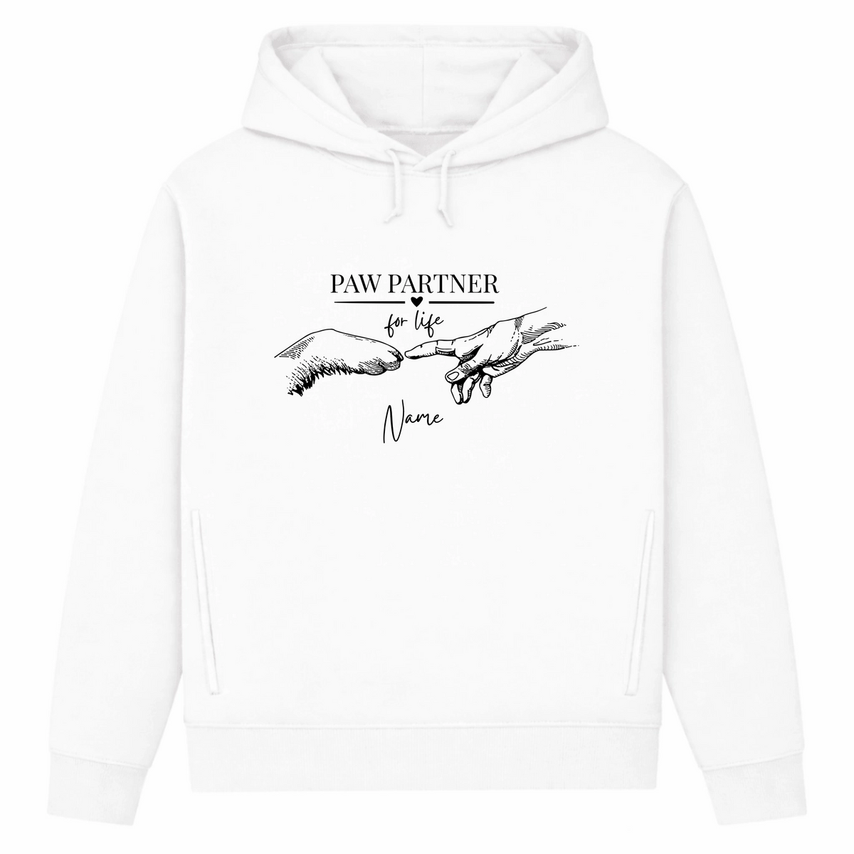 Paw Partner - Bio-Hoodie für Damen-Dein Wunschtext