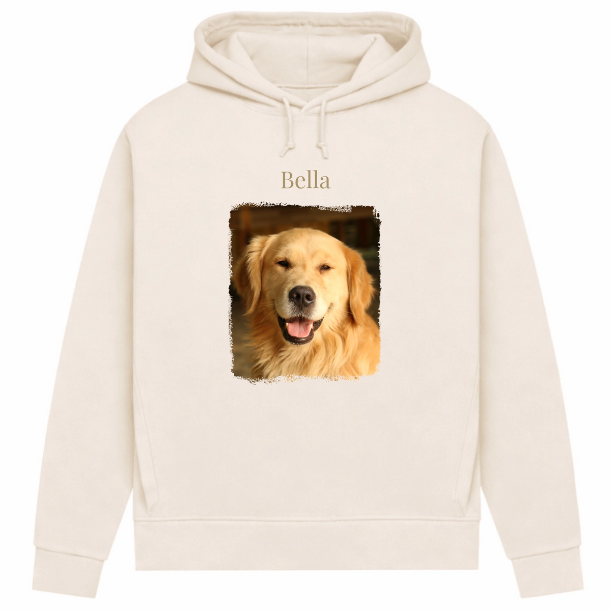 Personalisiertes Hunde Bio-Hoodie für Damen mit Foto