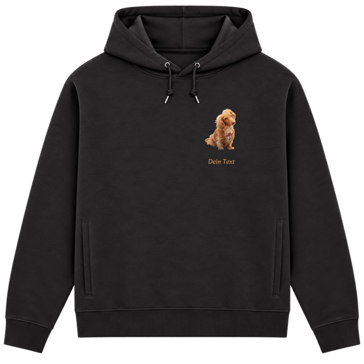 Hunde Bio-Hoodie für Herren mit Foto – Hintergrund wird entfernt | Brustdruck