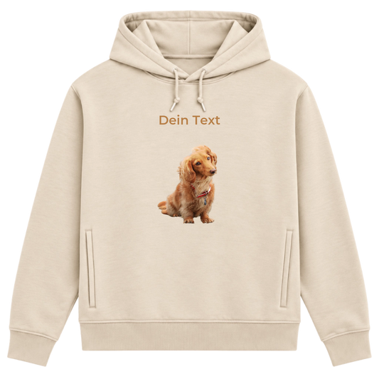 Hunde Bio-Hoodie für Herren mit Foto – Hintergrund wird entfernt