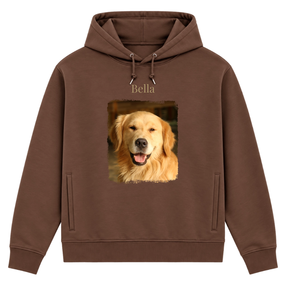 Personalisiertes Hunde Bio-Hoodie für Herren mit Foto