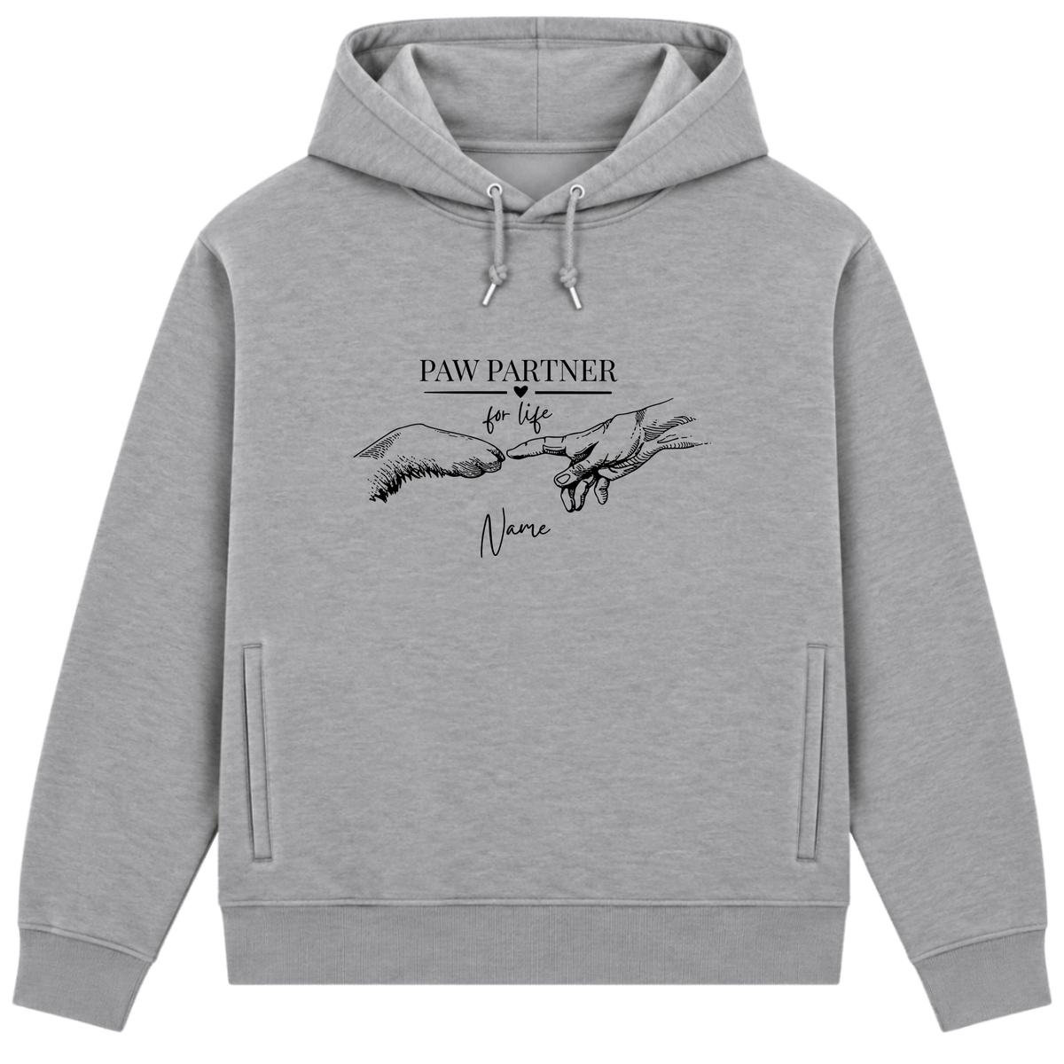 Paw Partner - Bio-Hoodie für Herren-Dein Wunschtext