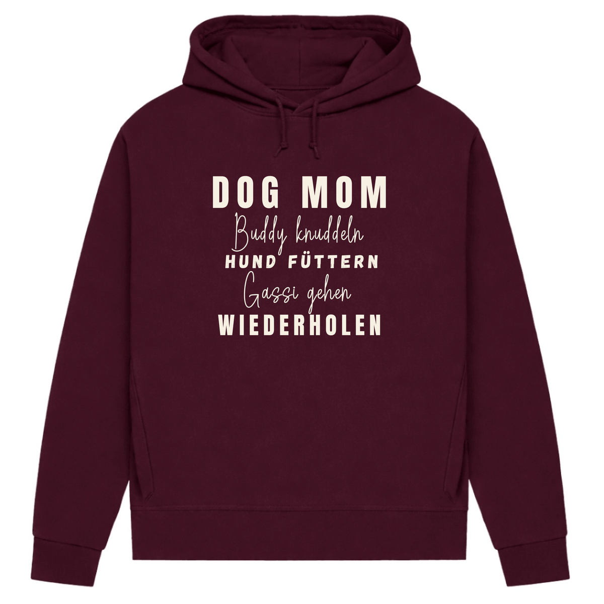Dog Mom Lieblingshobby – personalisierbarer Damen-Hoodie