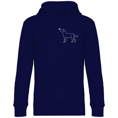 Labrador mit Herz - Bio-Hoodie für Herren