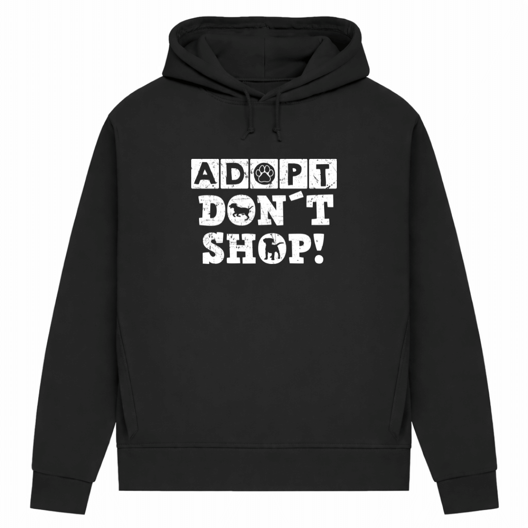 Adopt don't shop– Hoodie aus Bio-Baumwolle für Damen