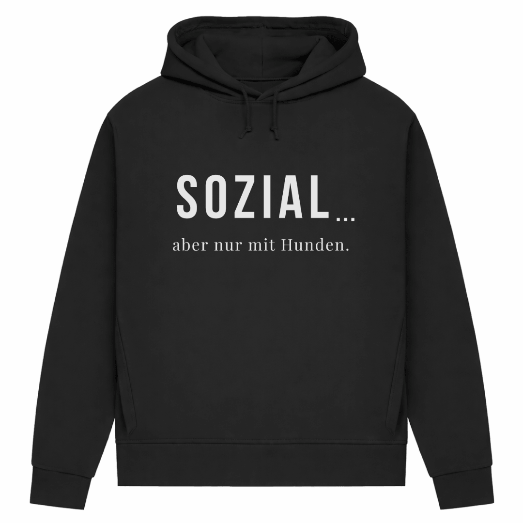 SOZIAL...  – Hoodie aus Bio-Baumwolle für Damen