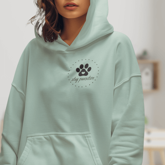 Stay Pawsitive -Bio-Hoodie für Damen